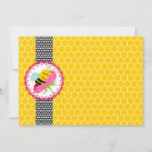 Baby shower van groothoekbijen kaart (Achterkant)