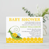 Baby shower van groothoekbijen kaart (Staand voorkant)