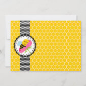 Baby shower van groothoekbijen kaart (Achterkant)