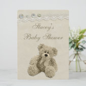 Baby shower van grote teddybear kaart (Staand voorkant)