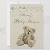 Baby shower van grote teddybear  kaart (Voorkant)