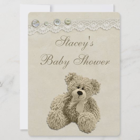 Baby shower van grote teddybear kaart (Voorkant)