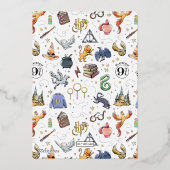 Baby shower van Harry Potter Icon Folie Uitnodiging (Achterkant)