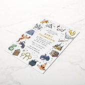 Baby shower van Harry Potter Icon Folie Uitnodiging (Gedraaid)