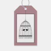  Baby shower van hartslag Cadeaulabel (Voorkant)