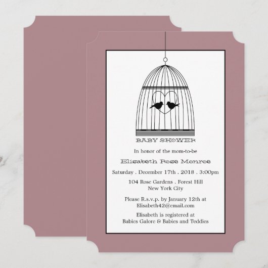  Baby shower van hartslag Kaart (Voorkant / Achterkant)