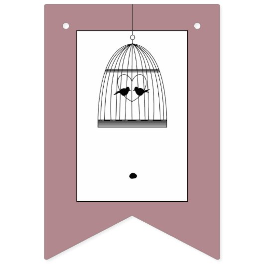  Baby shower van hartslag Vlaggetjes (Tweede vlag)