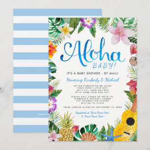 Baby shower van Hawaiian Luau per post   Blauw Kaart