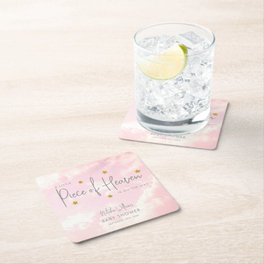 Baby shower van Heaven Clouds Kartonnen Onderzetters (Insitu)