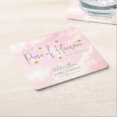 Baby shower van Heaven Clouds Kartonnen Onderzetters (Schuin)