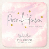Baby shower van Heaven Clouds Kartonnen Onderzetters (Voorkant)