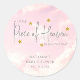 Baby shower van Heaven Clouds Ronde Sticker