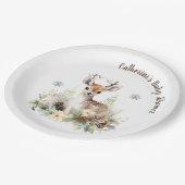 Baby shower van herten in bossen papieren bordje (Gekanteld)