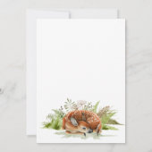 Baby shower van hertenbossen kaart (Achterkant)