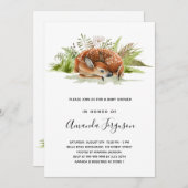 Baby shower van hertenbossen kaart (Voorkant / Achterkant)