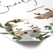 Baby shower van het adres van de liefdadige dieren poster (Hoek)