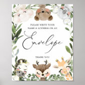 Baby shower van het adres van de liefdadige dieren poster (Voorkant)