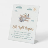 Baby shower van het baby-gamevliegtuig reclamebord met voetstuk (Voorkant)