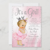 Baby shower van het Baby shower van Mail Pink Prin Kaart (Voorkant)