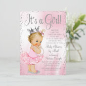 Baby shower van het Baby shower van Mail Pink Prin Kaart (Staand voorkant)