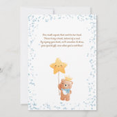 Baby shower van het Beer van de jongen met het Ver Kaart (Achterkant)