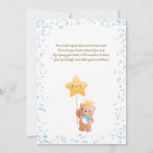 Baby shower van het Beer van de jongen met het Ver Kaart (Achterkant)