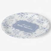 Baby shower van het Beer van Toile de Jouy Papieren Bordje (Gekanteld)