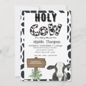 Baby shower van het Boerderij van de Heilige Koe Kaart (Voorkant)