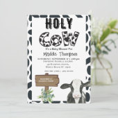 Baby shower van het Boerderij van de Heilige Koe Kaart (Staand voorkant)