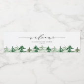 Baby shower van het bos in de rustieke Waterverf Waterfles Etiket (Enkel label)