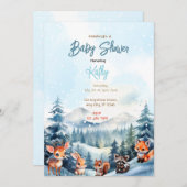 Baby shower van het bos kaart (Voorkant / Achterkant)