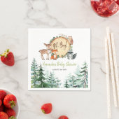 Baby shower van het bos servet (Insitu)