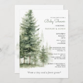 Baby shower van het bos van de etherische Waterver Kaart (Voorkant / Achterkant)