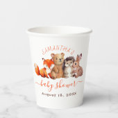 Baby shower van het bos - Waterverf van schapen Papieren Bekers (Achterkant)