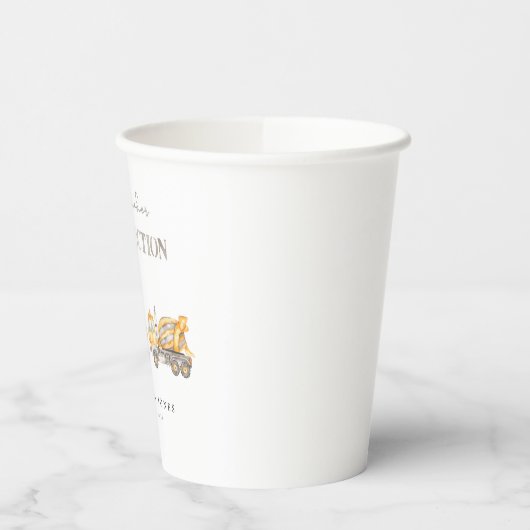 Baby shower van het bouwthema papieren bekers (Links)