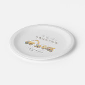 Baby shower van het bouwthema papieren bordje (Gekanteld)