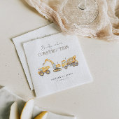 Baby shower van het bouwthema servet