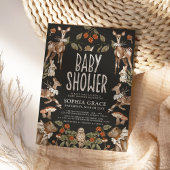 Baby shower van het Enchanted Forest Dark Woodland Kaart