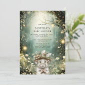 Baby shower van het Enchanted Forest Woodland Anim Kaart (Staand voorkant)