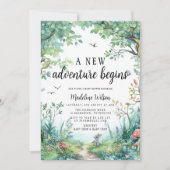 Baby shower van het Enchanted Forest Woodland Kaart (Voorkant)