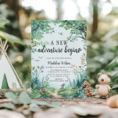 Baby shower van het Enchanted Forest Woodland Kaart