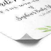 BABY SHOWER van het favoriete geheugen van DEVON Poster (Hoek)