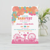 Baby shower van het Floral- en ballonfestival Kaart (Staand voorkant)
