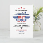 Baby shower van het gevechtsvliegtuig kaart (Staand voorkant)