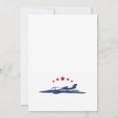 Baby shower van het gevechtsvliegtuig kaart (Achterkant)