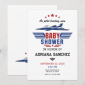 Baby shower van het gevechtsvliegtuig kaart (Voorkant / Achterkant)