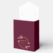 Baby shower van het goudbloemmeisje van Bourgogne Bedankdoosjes (Geopend)