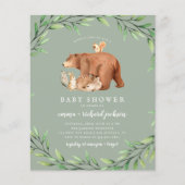 Baby shower van het groenbos van de begroting (Voorkant)