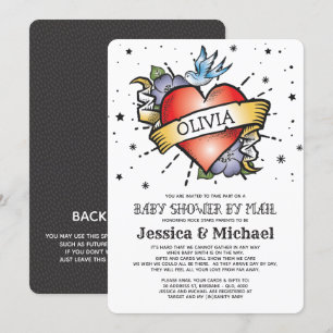 Baby shower van het hart Tattoo per post Kaart