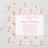 Baby shower van het Hot Air Ballon Waterverf Patte Kaart (Voorkant / Achterkant)